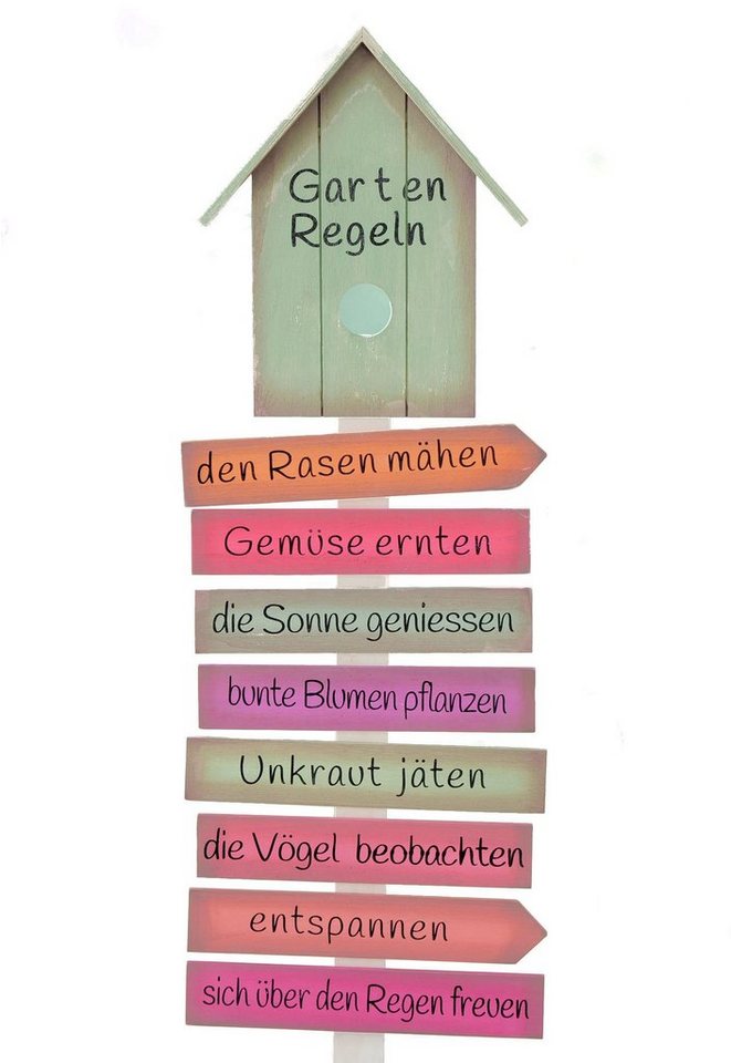 Spetebo Dekoobjekt Holz Schild mit Gartenregeln - 103 x 28 cm (Stück, 1 St., Gartenregeln), Deko Holzschild Gartenregeln ca. 103 x 28 cm Spetebo Dekoobjekt Holz Schild mit Gartenregeln - 103 x 28 cm (Stück, 1 St., Gartenregeln), Deko Holzschild Gartenregeln ca. 103 x 28 cm von Spetebo