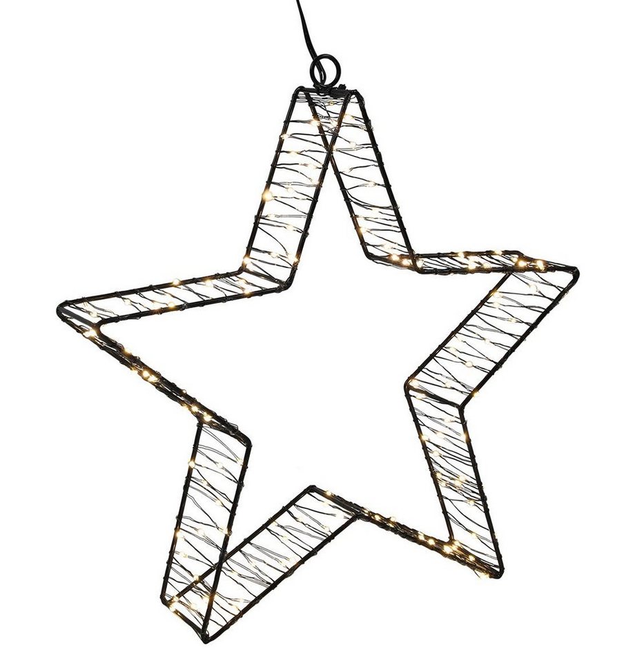 Spetebo Dekostern LED Weihnachtsstern aus Metall - 30 cm / 140 LED, 1 St., Metall Deko Stern in ca. 30 cm von Spetebo