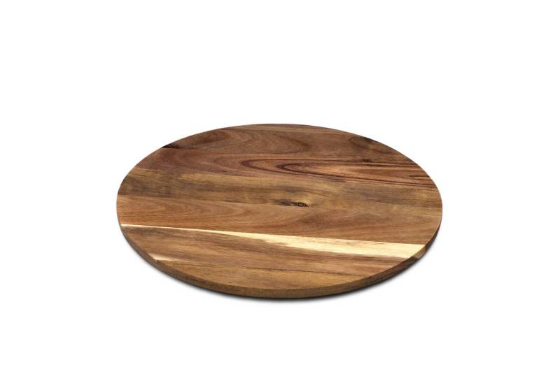 Spetebo Dekotablett Akazie Drehteller rund natur - Ø 35 cm (Stück, 1 St., Servierplatte), Servierplatte um 360° drehbar von Spetebo