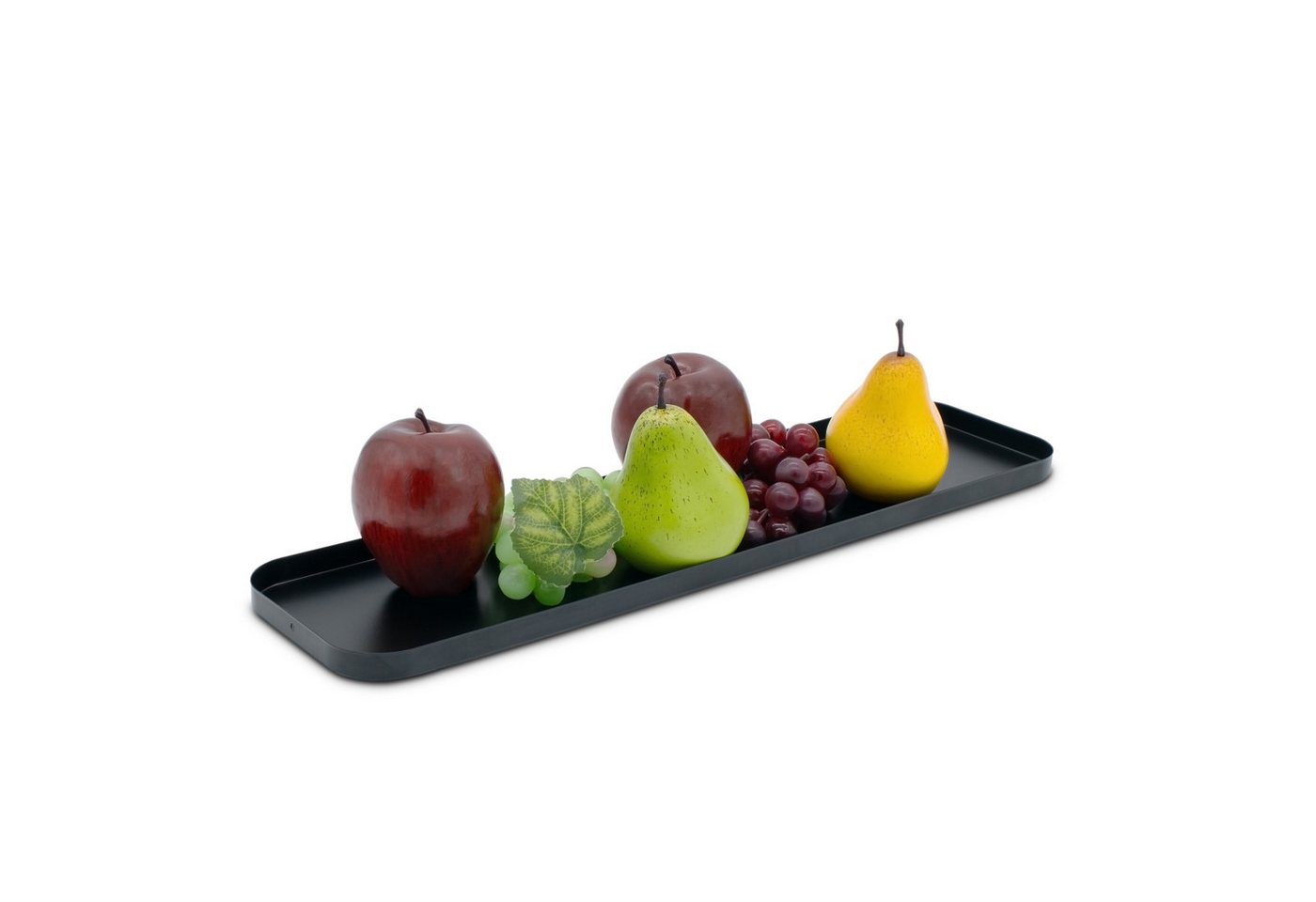 Spetebo Dekotablett Kerzentablett 50 x 13 cm schwarz (Artikel, 1 St., Serviertablett), recheckig mit erhöhtem Rand von Spetebo