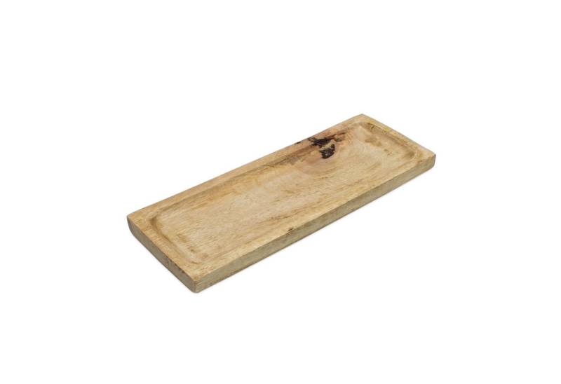 Spetebo Dekotablett Mango Holztablett natur (Pack., 1 St., 1), mit Anti-Rutsch-Pads von Spetebo