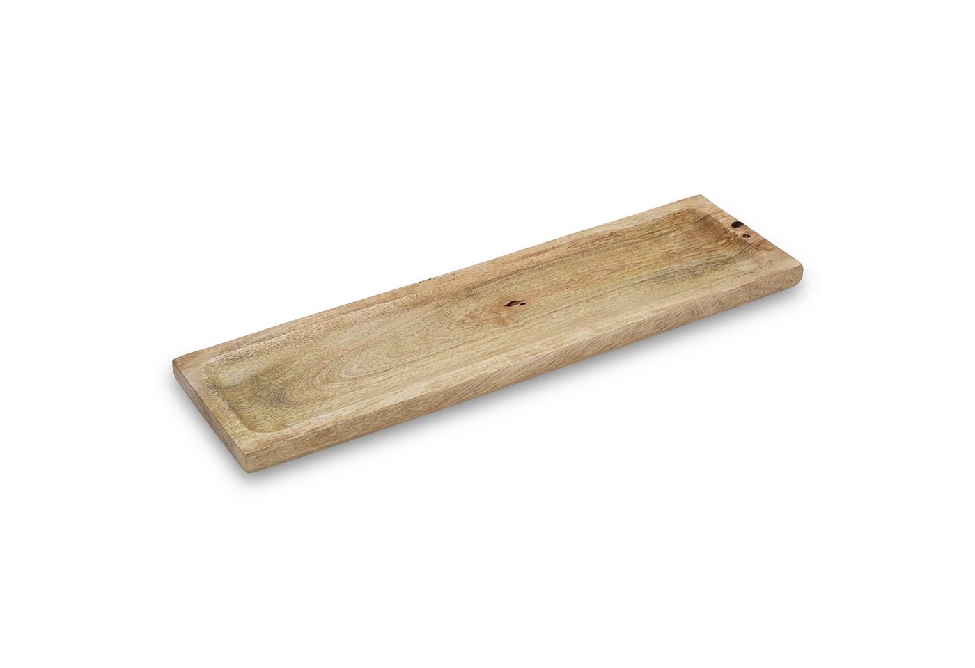 Spetebo Dekotablett Mangoholz Kerzentablett natur - 46 x 13 cm (Stück, 1 St., 1), mit Anti-Rutsch-Pads an der Unterseite von Spetebo