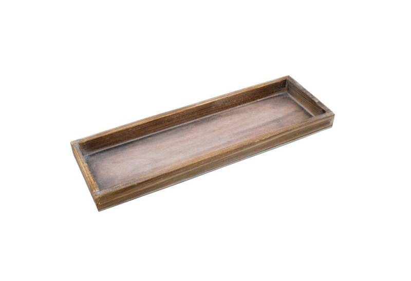 Spetebo Dekotablett Vintage Holz Kerzentablett - 40 x 13 cm (Pack., 1 St., 1), Vielseitig nutzbar als Servier-, Präsentier- oder Kerzentablett von Spetebo