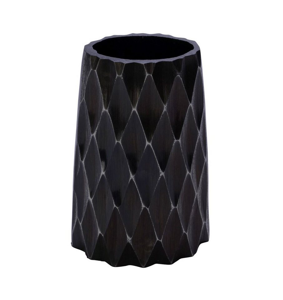 Spetebo Dekovase Design Aluminium Blumen Vase schwarz -gerade/18,5 (Stück, 1 St., Vase), Moderne Tischvase aus Metall von Spetebo