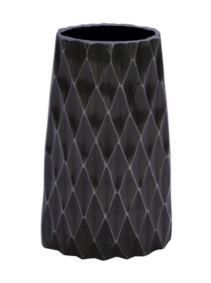 Spetebo Dekovase Design Aluminium Blumen Vase schwarz - gerade/26cm (Stück, 1 St., Vase), Moderne Tischvase aus Metall von Spetebo