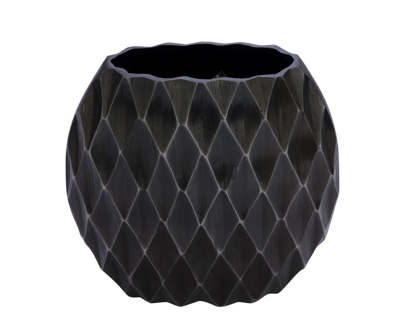 Spetebo Dekovase Design Aluminium Blumen Vase schwarz - oval/23 cm (Stück, 1 St., Vase), Moderne Tischvase aus Metall von Spetebo