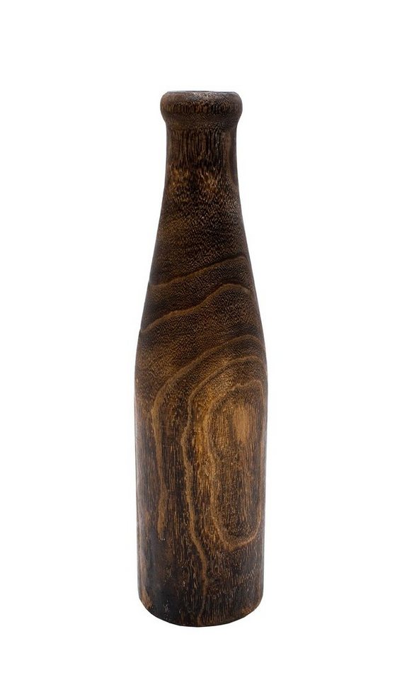 Spetebo Dekovase Design Holz Blumen Vase braun - 40 cm (Packung, 1 tlg), Holzvase XXL Flasche naturbelassen von Spetebo