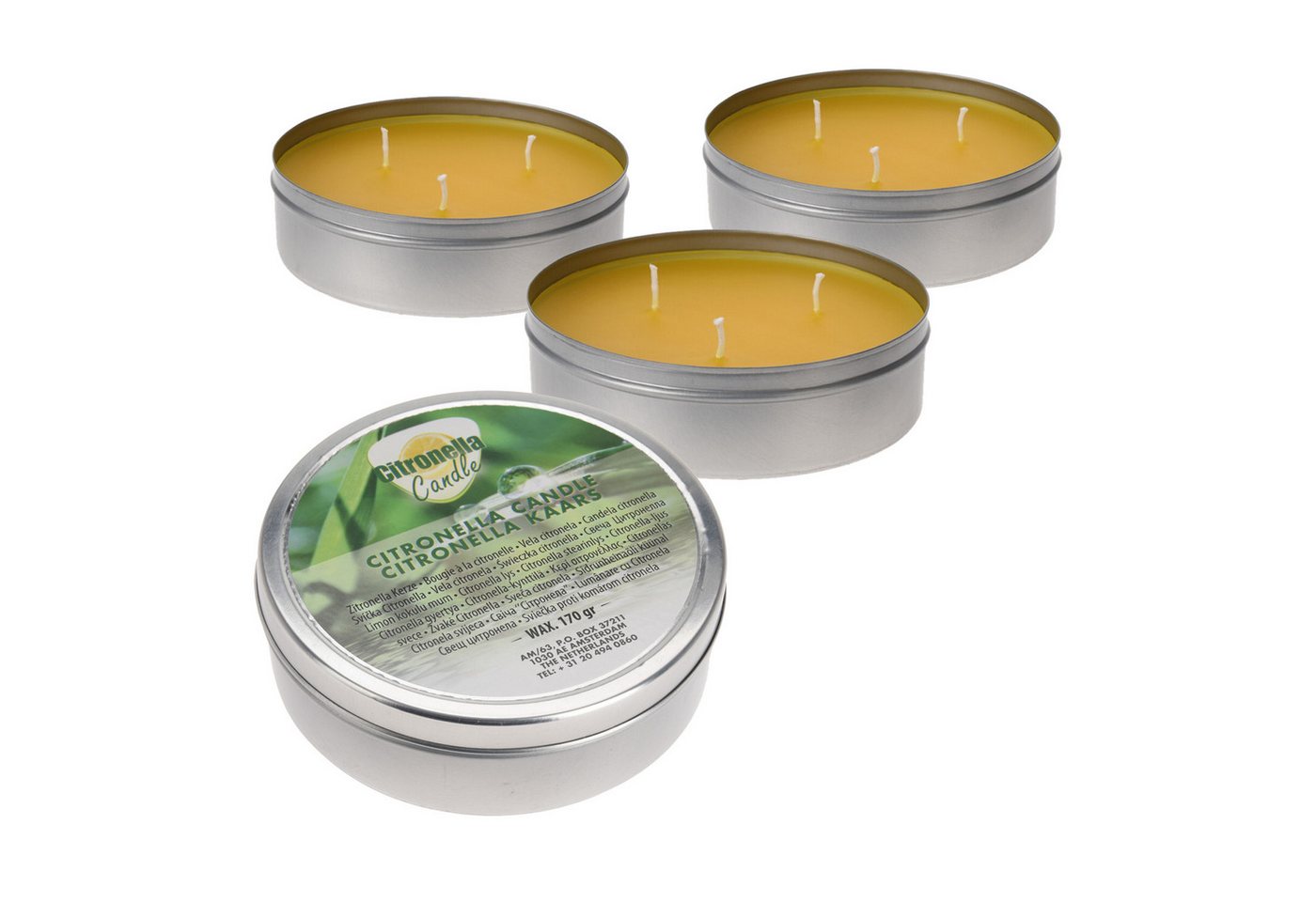 Spetebo Duftkerze Citronella Duft Kerze (Set, 4-tlg., Größe wählbar), Duftlicht mit Zitronen Aroma von Spetebo