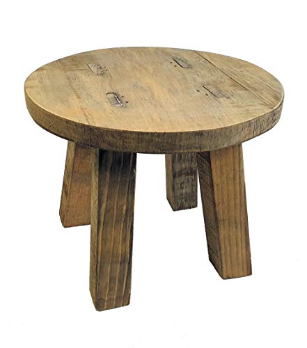 Spetebo Echt Holz Pflanzenhocker - 25x20 cm - Kleiner Deko Hocker Blumenhocker massiv Spetebo Echt Holz Pflanzenhocker - 25x20 cm - Kleiner Deko Hocker Blumenhocker massiv von Spetebo