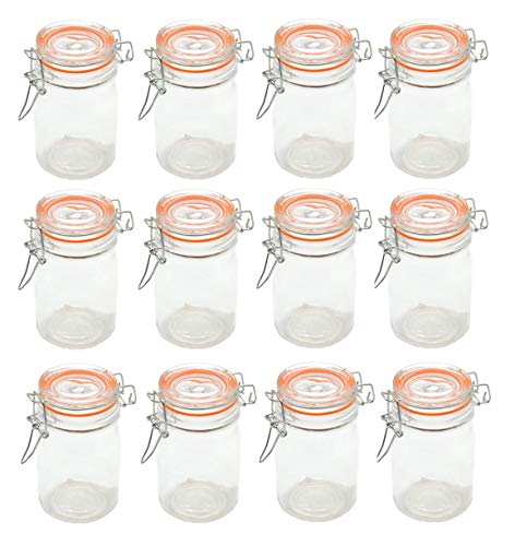Spetebo Einmachglas 250 ml mit Bügelverschluss - 12 Stück - Draht Bügelglas Vorratsglas Einweckglas Dessert Glas mit Deckel klein Spetebo Einmachglas 250 ml mit Bügelverschluss - 12 Stück - Draht Bügelglas Vorratsglas Einweckglas Dessert Glas mit Deckel klein von Spetebo