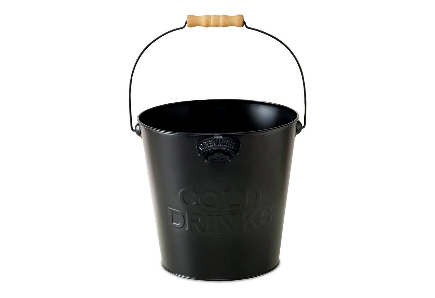 Spetebo Eiseimer aus Zink mit integriertem Flaschenöffner, eleganter Zinkeimer mit Holzgriff Spetebo Eiseimer aus Zink mit integriertem Flaschenöffner, eleganter Zinkeimer mit Holzgriff von Spetebo
