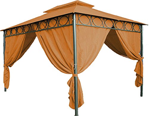 Spetebo Ersatzdach für Pavillon Cape Town 4x3 in Terracotta - Pavillondach wasserdicht - PVC Beschichtung von Spetebo