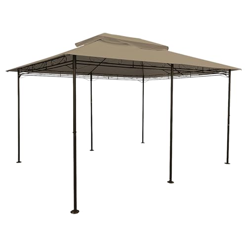 Ersatzdach für Pavillon Cape Town 4x3 in braun - Pavillondach wasserdicht - PVC Beschichtung von Spetebo