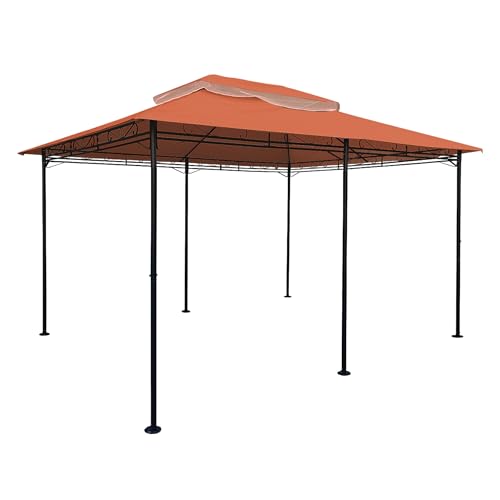Spetebo Ersatzdach für Pavillon Cape Town 4x3 m - wasserdicht - in 3 Farben - Pavillondach 3x4 m mit PVC Beschichtung (Terracotta) von Spetebo