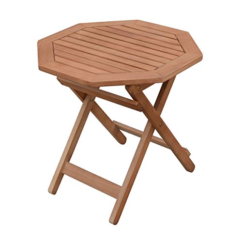 Spetebo Eukalyptus Beistelltisch geölt - 50x50cm - Holz Garten Klapptisch Gartentisch von Spetebo