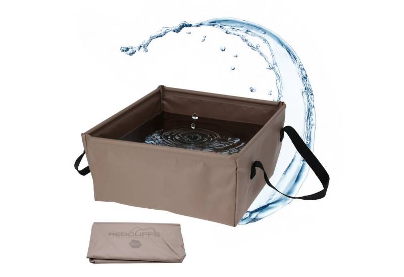 Spetebo Falteimer Camping Spülbecken - 36 x 36 cm faltbar - 20 Liter, (Anzahl, 1-tlg., Stück), mit praktischen Tragegriffen von Spetebo