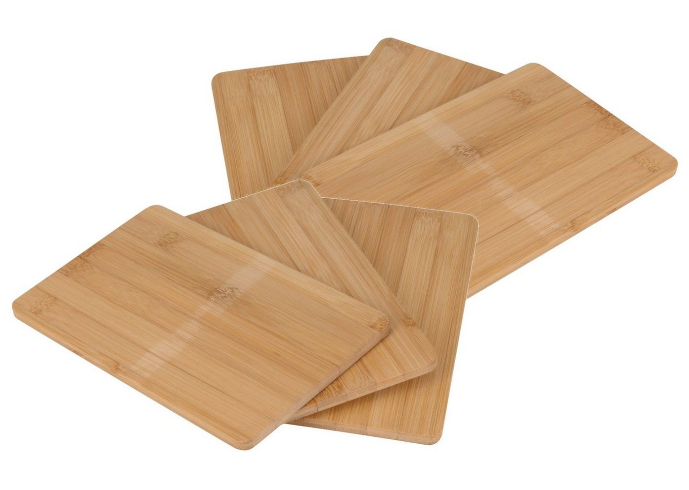 Spetebo Frühstücksbrett Bambus Schneide Brettchen - 6er Set / 22 x 14 cm, Holz, (Set, 6-St., 2x3er Set), lebenmittelecht, Bambus, Natur von Spetebo