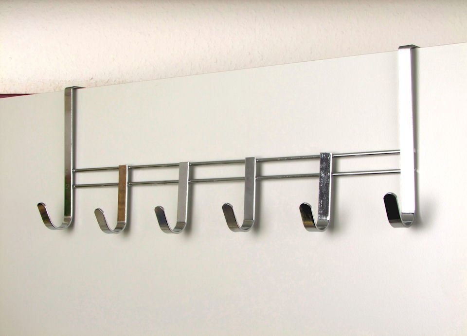 Spetebo Garderobenleiste Metall Garderobenleiste mit 6 Haken - 51 cm (Inhalt, 1 St., Leiste mit 6 Haken), Ordnung,Haken, Kleiderhaken für die Tür von Spetebo
