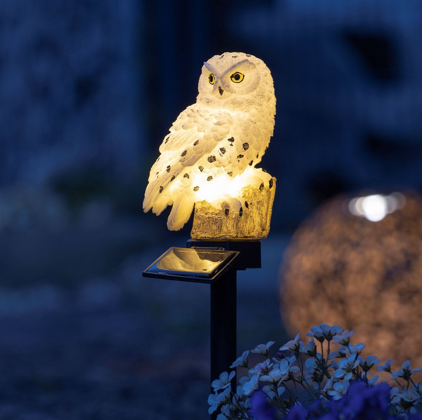 Spetebo Gartenfigur LED Solar Gartenstecker EULE warm weiß - 45 x 10cm, Garten Deko Leuchte mit Dämmerungssensor Spetebo Gartenfigur LED Solar Gartenstecker EULE warm weiß - 45 x 10cm, Garten Deko Leuchte mit Dämmerungssensor von Spetebo