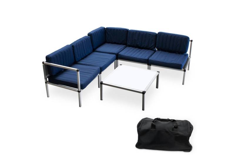 Spetebo Gartenlounge-Set Sitzgarnitur variabel aufstellbar tragbar inklusive Trolley, (Set, 6-tlg., Anzahl), wetterfeste und robuste Materialien von Spetebo