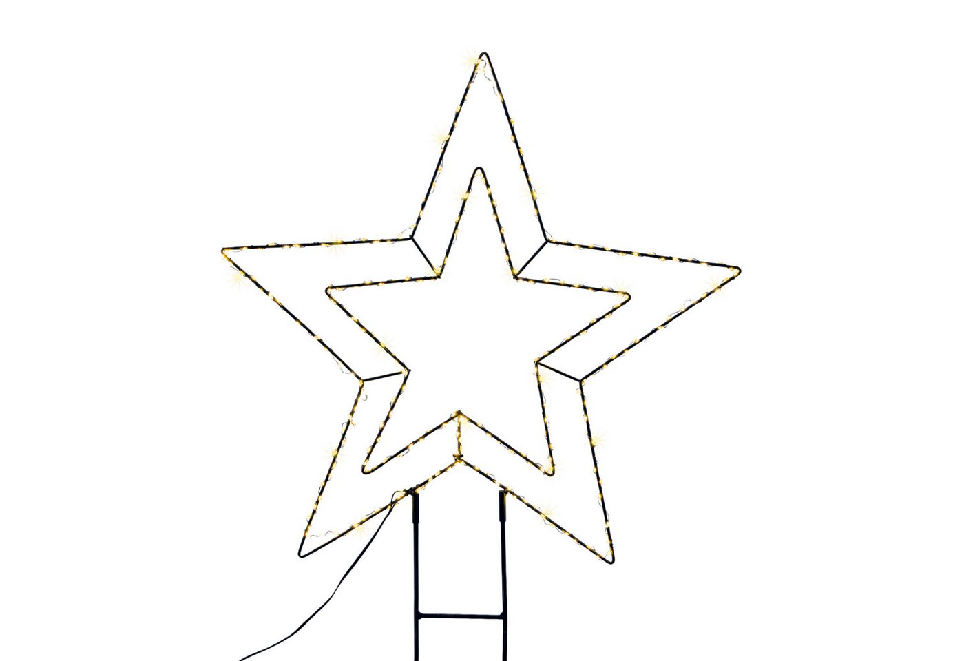 Spetebo Gartenstecker LED Stern Silhouette mit Timer und Dimmer (Pack., 1-St., 1) Timer und Dimmer Funktion für den Außenbereich von Spetebo
