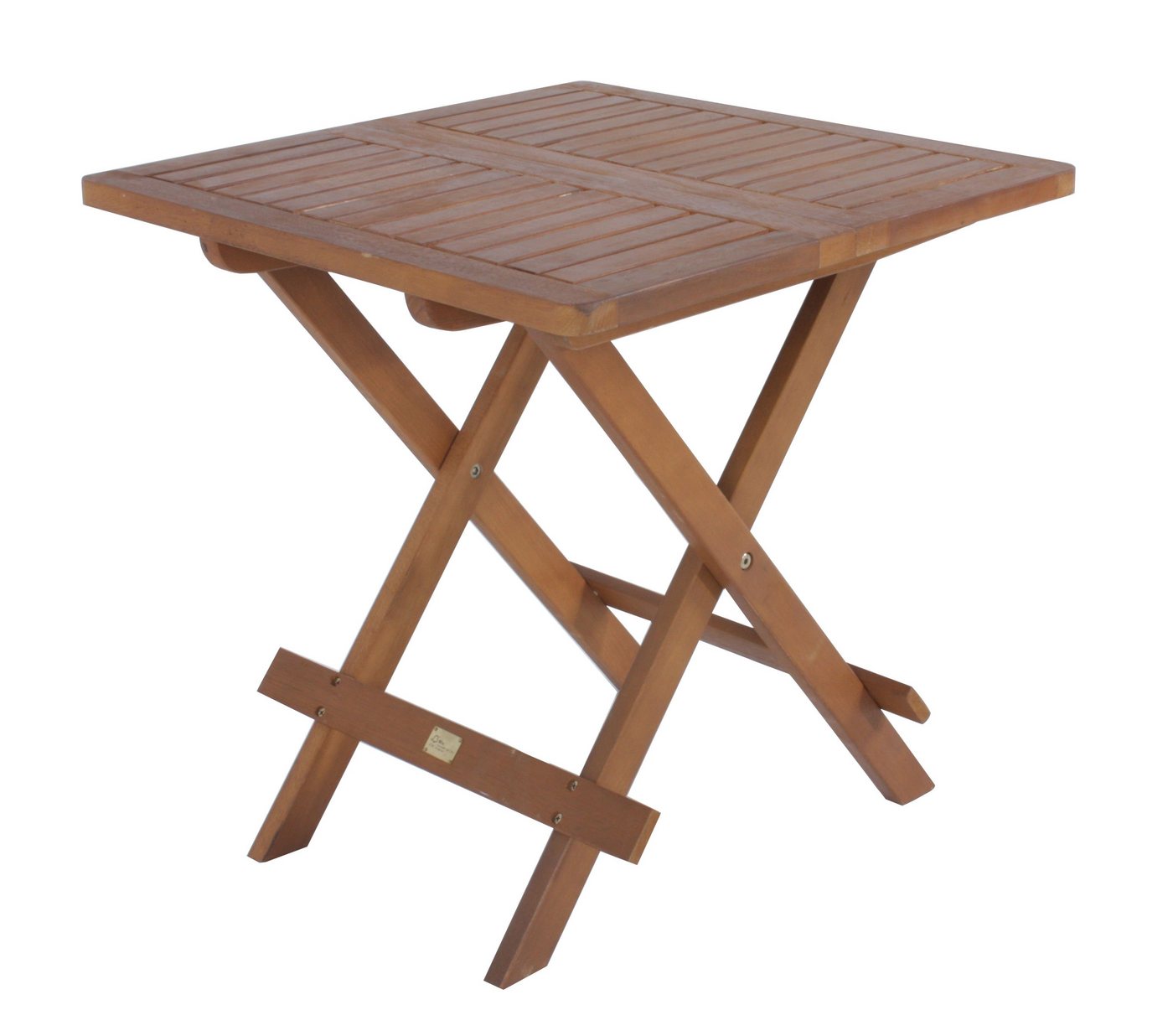 Spetebo Gartentisch Akazien Gartentisch geölt - 50cm - Holz Klapptisch (Stück, 1-St., Klapptisch), Klappbarer Beistelltisch für Balkon Terrasse und Garten von Spetebo