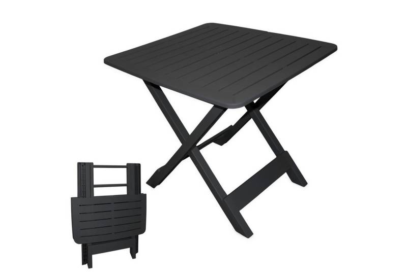 Spetebo Gartentisch Klapptisch Tevere - 72 cm (Stück, 1-St., Gartentisch), Kunststoff Garten Beistelltisch von Spetebo