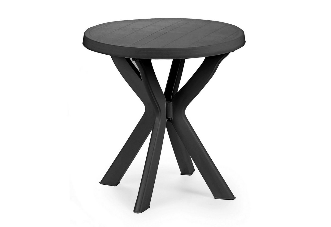 Spetebo Gartentisch Kunststoff Gartentisch rund anthrazit - 70 cm (Anzahl, 1-St., Stück), Pflegeleicht von Spetebo