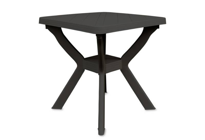 Spetebo Gartentisch Kunststoff Outdor Tisch quadratisch 70 cm (Anzahl, 1-St., Stück), mit modernem X-Gestell von Spetebo