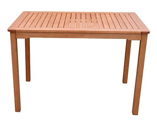 Spetebo Gartentisch Pittsburgh aus Eukalyptus Holz - 110 x 70 cm - Outdoor Esstisch aus FSC Massivholz geölt - Garten Tisch für Balkon Terrasse Wintergarten witterungsbeständig für Außen von Spetebo