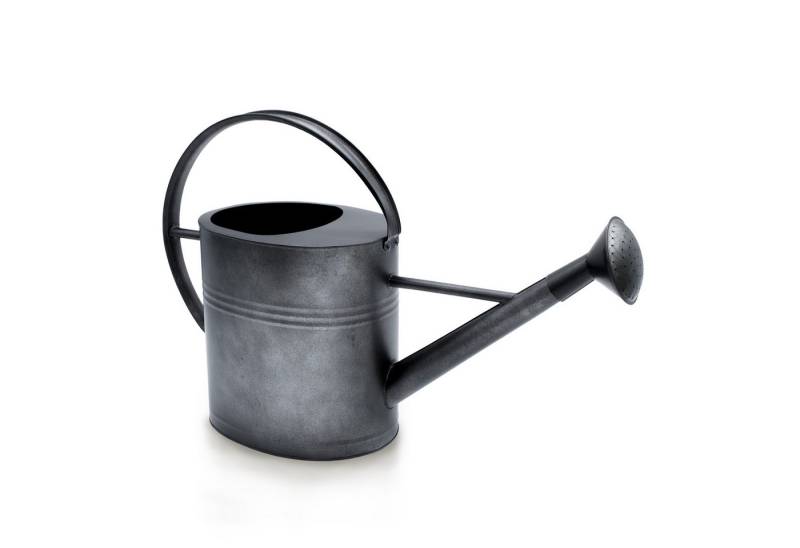 Spetebo Gießkanne Deko Zink Gießkanne anthrazit - 7 L (Stück, 1-tlg., Gießkanne), Metall Kanne mit langem Ausguss von Spetebo