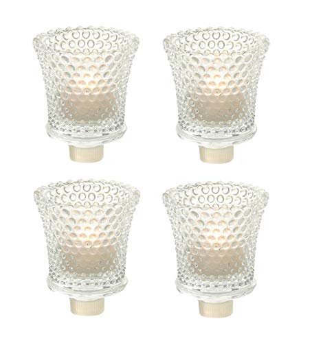 Spetebo Glas Teelichthalter für Kerzenständer - 4er Set - Partylicht Teelicht Halterung Glasaufsatz Kerzen Kerzenleuchter Teelichtaufsatz Spetebo Glas Teelichthalter für Kerzenständer - 4er Set - Partylicht Teelicht Halterung Glasaufsatz Kerzen Kerzenleuchter Teelichtaufsatz von Spetebo