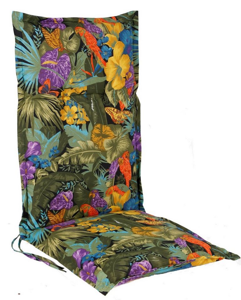 Spetebo Hochlehnerauflage Universal Hochlehner Auflage 123 cm, (Packung, 1 St., 1 Auflage), Polsterauflage für Hochlehner Gartenstühle von Spetebo