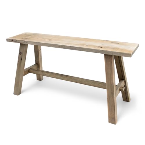 Spetebo Holz Deko Blumenbank - 58x27x22 cm - Holzbank Garten Pflanzenständer Blumenständer Pflanzen Bank von Spetebo