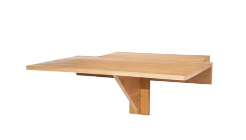 Spetebo Holz Wandtisch klappbar - 60 x 40 cm - Klapptisch platzsparend zur Wandmontage - Küchentisch Esstisch Bistrotisch Buffettisch Hängetisch Computertisch schwebend schwimmend von Spetebo