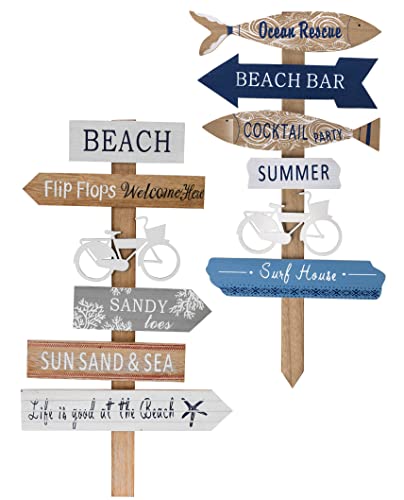 Spetebo Holzschild Gartenregeln Beach mit Erdspieß - 2er Set - Holz Deko Gartenstecker - Garten Stab Schild Stecker Spetebo Holzschild Gartenregeln Beach mit Erdspieß - 2er Set - Holz Deko Gartenstecker - Garten Stab Schild Stecker von Spetebo