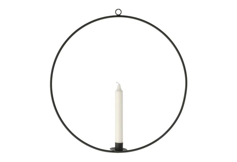 Spetebo Kerzenhalter Metall Stabkerzen Halter Ring 40 cm - schwarz (Packung, 1 St., Ring mit Haltevorrichtung), Hänge Tafel Stab Kerzen Halter rund groß zum Aufhängen von Spetebo