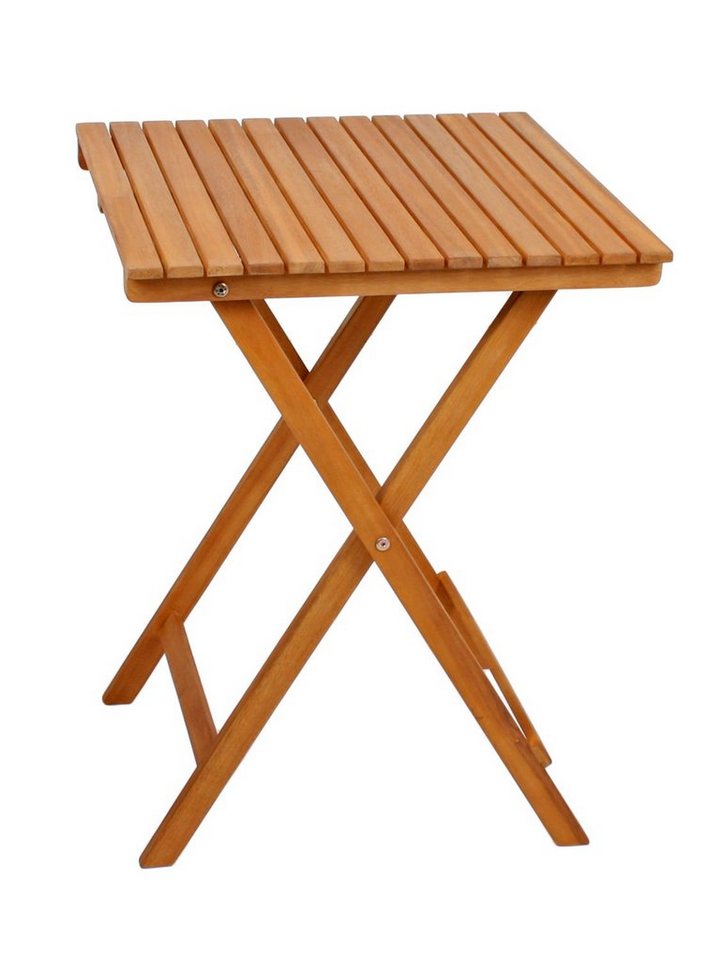 Spetebo Klapptisch Akazienholz Beistelltisch ALAMEDA klappbar - 55 cm (Stück, 1-St., Balkontisch), Holz Garten Balkon Tisch von Spetebo
