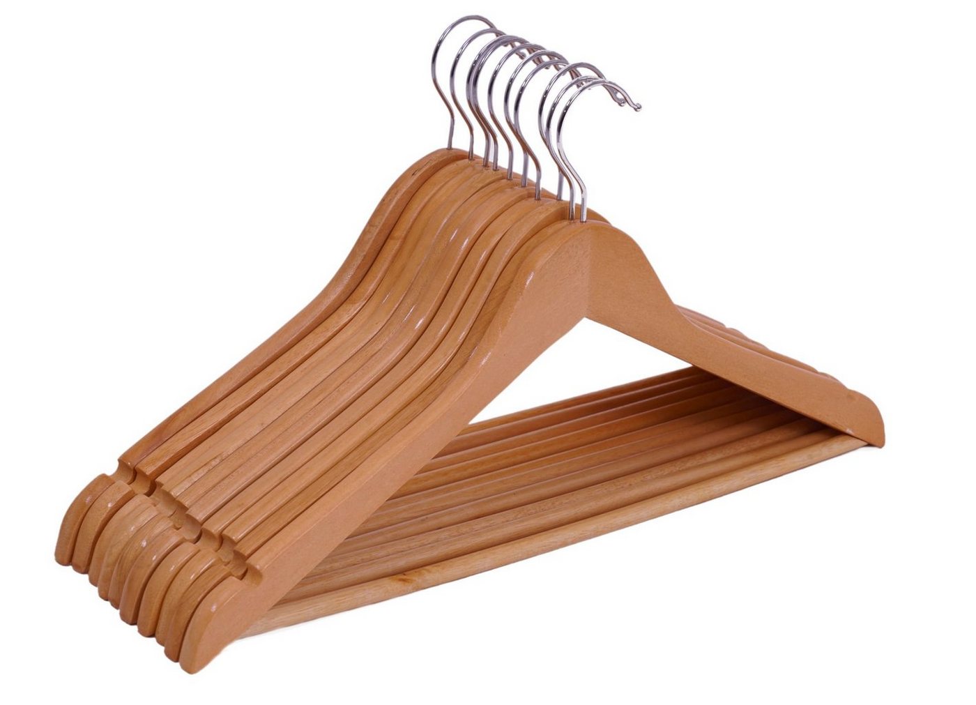 Spetebo Kleiderbügel Holz Kleiderbügel - 10 Stück / natur, (Set, 10-tlg), Garderoben Holzbügel von Spetebo