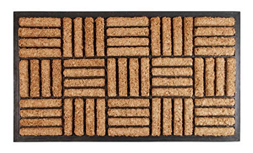 Spetebo Kokos Fußmatte 75x45 cm - Schmutzfangmatte Fußabtreter Türmatte Türvorleger Außen von Spetebo