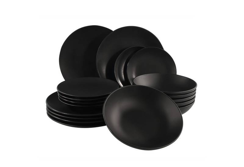 Spetebo Kombiservice Keramik Teller Set eckig (1-tlg), Keramik, Ofen- und spülmaschinengeeignet von Spetebo