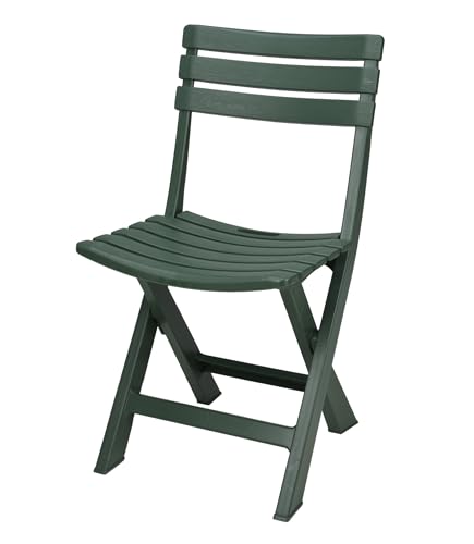 Spetebo Kunststoff Klappstuhl 80 x 45 cm - waldgrün - Garten und Balkon Bistrostuhl klappbar - Gartenstuhl Campingstuhl Outdoor Faltstuhl für Garten Balkon Terrasse von Spetebo