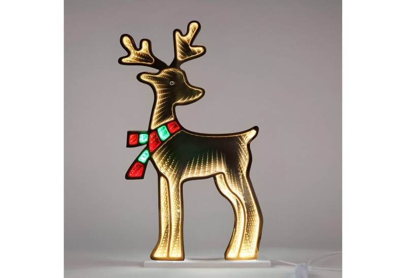 Spetebo LED-Dekofigur 3D Aufsteller mit Infinity Effekt Beleuchtung (Anzahl, 1 St., Stück), mit USB-Anschluss von Spetebo