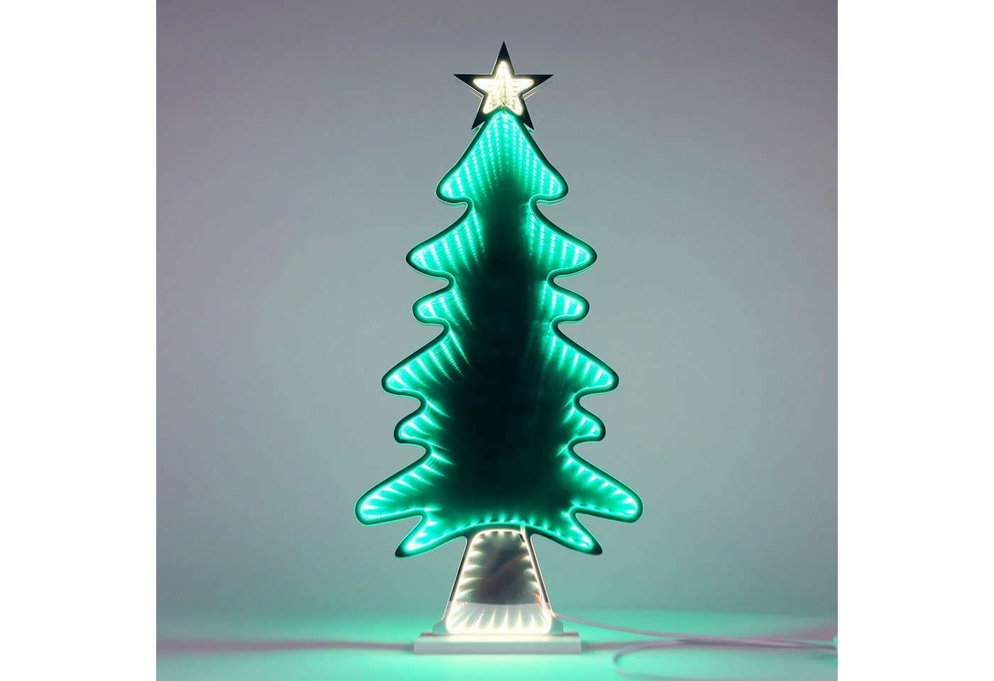 Spetebo LED-Dekofigur 3D Aufsteller mit Infinity Effekt Beleuchtung (Anzahl, 1 St., Stück), mit USB-Anschluss von Spetebo