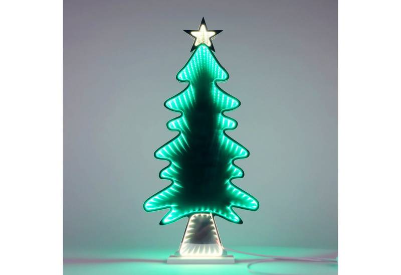 Spetebo LED-Dekofigur 3D Aufsteller mit Infinity Effekt Beleuchtung (Anzahl, 1 St., Stück), mit USB-Anschluss von Spetebo