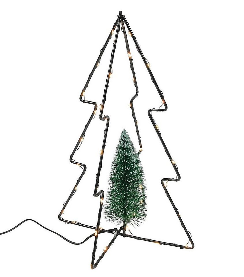 Spetebo LED Dekofigur 3D Metall Aufsteller Tanne schwarz mit Timer, An / Aus / Timer, LED, warmweiß, Deko Tannenbaum mit 40 LED in warm weiß beleuchtet Spetebo LED Dekofigur 3D Metall Aufsteller Tanne schwarz mit Timer, An / Aus / Timer, LED, warmweiß, Deko Tannenbaum mit 40 LED in warm weiß beleuchtet von Spetebo