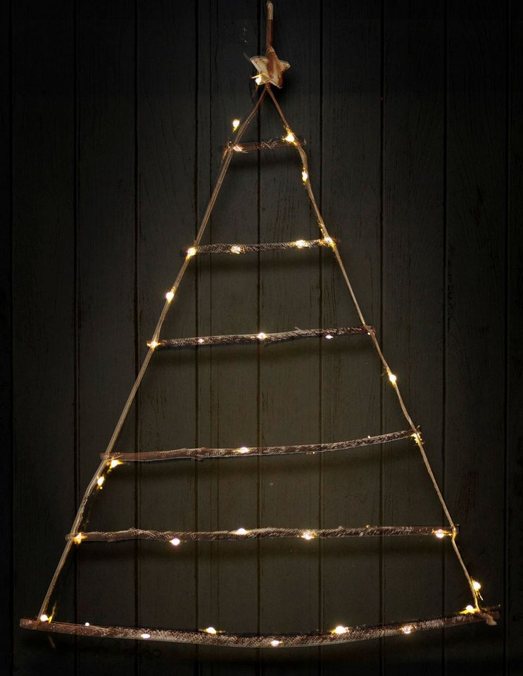 Spetebo LED Dekofigur Holzbaum hängend mit Lichterkette 40 LED, An / Aus, LED, warm weiss, nur für den Innenbereich geeignet Spetebo LED Dekofigur Holzbaum hängend mit Lichterkette 40 LED, An / Aus, LED, warm weiss, nur für den Innenbereich geeignet von Spetebo