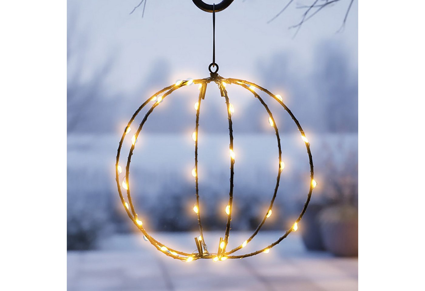 Spetebo LED-Dekofigur LED Leuchtkugel zum Hängen für Außen batteriebetrieben (Anzahl, 1 St., Stück), mit Timer Funktion von Spetebo
