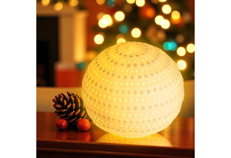 Spetebo LED Dekofigur LED Porzellan Leuchtkugel weiß matt - 13 cm, verstecktes Batteriefach, LED fest integriert, warm weiß, inklusive Batterie Spetebo LED Dekofigur LED Porzellan Leuchtkugel weiß matt - 13 cm, verstecktes Batteriefach, LED fest integriert, warm weiß, inklusive Batterie von Spetebo