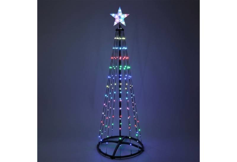 Spetebo LED-Dekofigur Lichterbaum mit Stern Spitze für Außen (Anzahl, 1 St., Stück), mit Fernbedienung und Timer von Spetebo